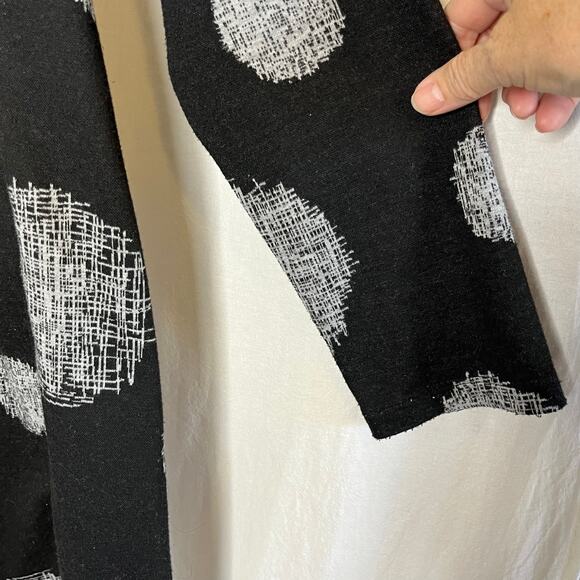 Chalet Black with Gray Dots Shift Mini Dress Front Pocket Size Medium - Picture 5 of 8